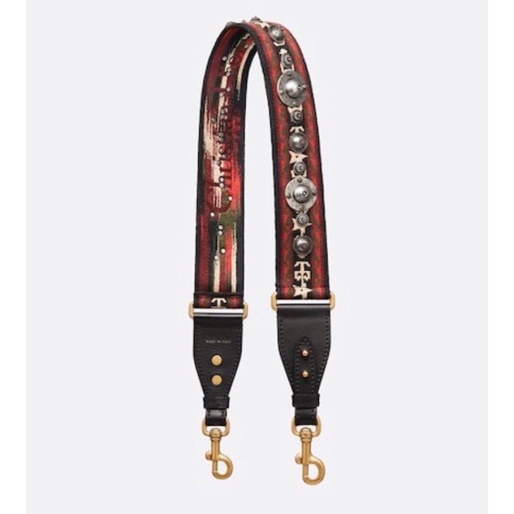 Christian Dior Red Canvas Shoulder Strap
